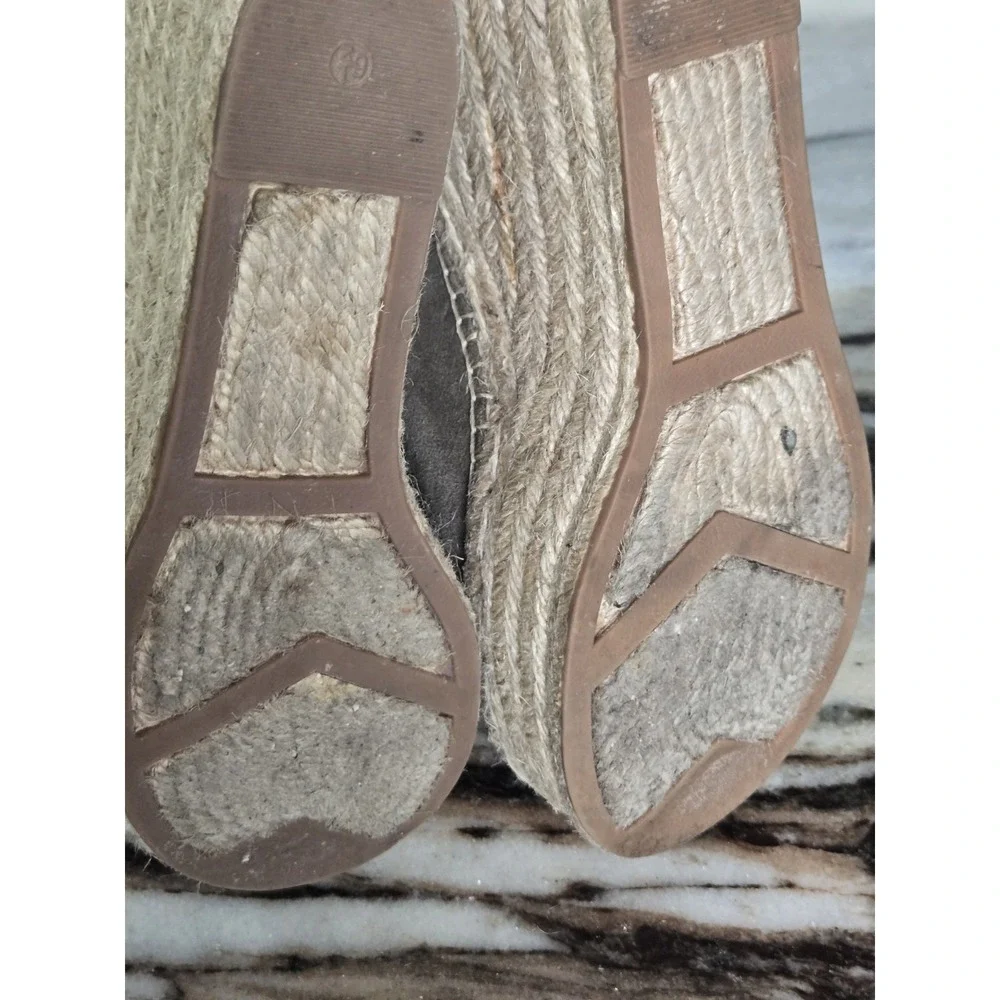 Marc Fisher Olive Green Multi Suede‎ Nelly Espadrille Platform Shoes 6.5